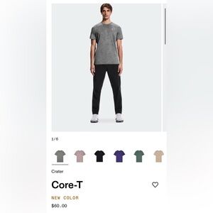 On Cloud/On Running Core T Shirt in Crater- Men’s Size M- Like new